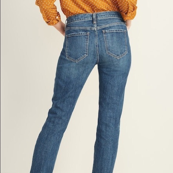 Mid rise straight boyfriend distressed Old Navy - Picture 2 of 4